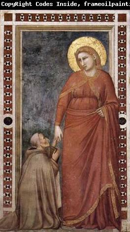 GIOTTO di Bondone Mary Magdalene and Cardinal Pontano